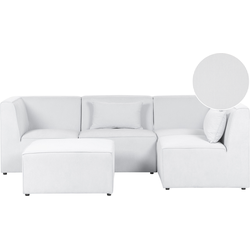 Beliani LEMVIG - Modulaire Sofa-Wit-Corduroy