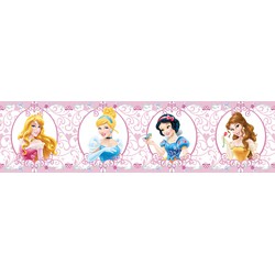 Disney zelfklevende behangrand prinsessen roze - 14 x 500 cm - 600004