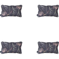 Madison -  Sierkussen Donna grey canvas eco+ - Ca. 30x50 cm - Set van 4