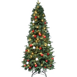 Versierde kerstboom Easy Set Up Tree® Avik Red 180 cm - Kant-en-Klaar Kerstboom