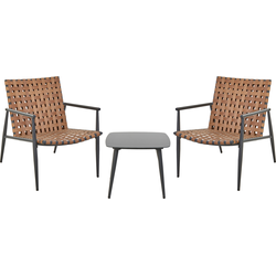 Beliani ZIRIA - Bistroset-Bruin-PE rotan