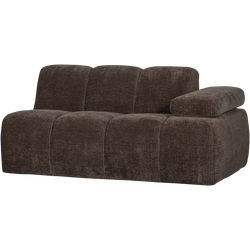 WOOOD Mojo 1,5-Zits Bank Met Arm Rechts - Ribstof - Bruin -74x160x67