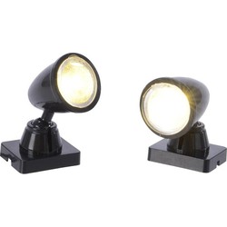 Kerstdorp accessoires LED spot lampen 2 stuks - Kerstdorpen