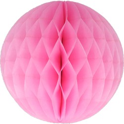 Kerstboomversiering 1x roze kerstballen van papier 10 cm - Kerstbal