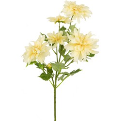 Greenmoods Kunstbloem Dahlia - Dahlia pinnata - Nep plant - 1 Stuk - 60cm - Crème