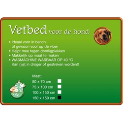 Vetbed 150x150 cm grijs