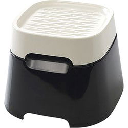 SAVIC ERGO CUBE VOERBAK CREME / ZWART 22X22X16 CM