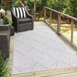 Tapijtenloods Sun In- & Outdoor Vloerkleed Laagpolig Grijs- 160x230 CM