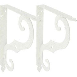 AMIG Plankdrager/steun - 2x - metaal - wit - H250 x B190 mm - Plankdragers
