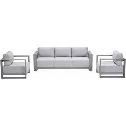 Garden Impressions Malakka loungeset 3 - delig taupe/valley sand