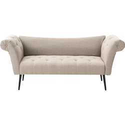 NANTILLY - Chaise longue - Lichtbruin - Stof