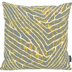 Abstracto Blauw/Geel | 45 x 45 cm | Kussenhoes | Katoen/Polyester