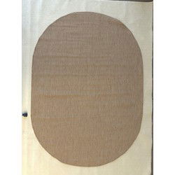 Brussels Uni Buitenkleed – Ovaal - Effen Indoor & Outdoor Vloerkleed – Tuinkleed, Balkonkleed – Jute Beige- 200x290 CM  Ovaal