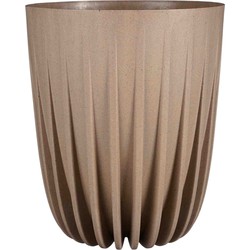 Mica Decorations Bloempot Lungo - 39x39x46 cm - Polypropyleen - Taupe