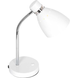 Steinhauer tafellamp Spring - wit - metaal - 14 cm - E27 fitting - 3391W