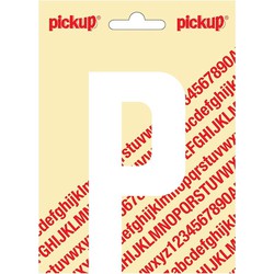 Plakletter Nobel Sticker witte letter P - Pickup