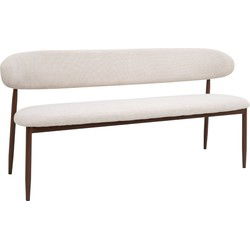 Eetkamerbank Beige - Zithoogte 47cm - 160x55x77cm - Alexia