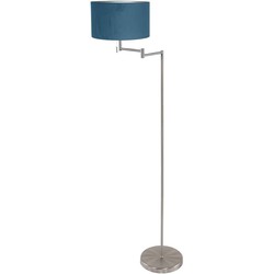 Mexlite - vloerlamp - Bella - staal - metaal velours stof - Ø 45cm - E27 - 3881ST