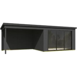 Blokhut Pernilla 385x295 Aanbouw Carbon Grey