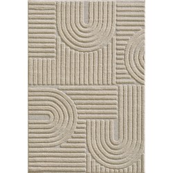 Laagpolig vloerkleed Arte - Japandi Stijl - Beige - 280x380 cm