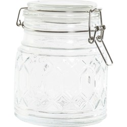 Voorraadpot/weckpot 510 ml glas met metalen beugelsluiting - Weckpotten