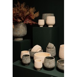 PTMD Schaal Laim - 30x30x15 cm - Cement - Creme