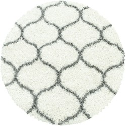 Tapijtenloods Opera Soft Shaggy Rond Hoogpolig Vloerkleed Cream- 120 CM ROND