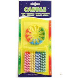 Verjaardagskaarsjes + Houder 36 stuks