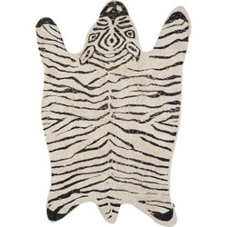 In The Mood Collection Vloerkleed Zebra - L180 x B120 cm - Katoen - Zwart, Wit