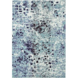 Safavieh Modern Chic Indoor Woven Area Rug, Madison Collection, MAD425, in Turquoise & Navy, 122 X 183 cm