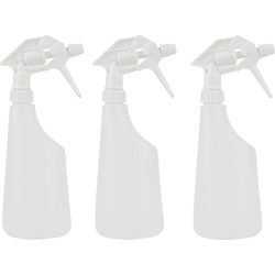 6x Waterverstuivers/watersproeiers transparant 0,6 liter inhoud - Plantenspuiten