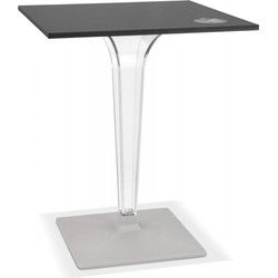 LIMPID vierkante terrastafel 68x68x716 cm Zwart
