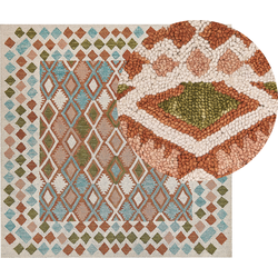 ERMENEK  - Vloerkleed - Multicolor - 200 x 200 cm - Wol