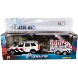 Kids globe politie volvo xc90 met pijlwagen - 12 cm