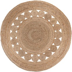 Bombay Rug - Rug in braided jute, nature, Ø150 cm