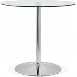 Kleine ronde keukentafel YOUPI 90x90x74 cm Transparant