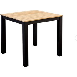 Arashi dining table 76x76cm. alu black/teak - Yoi