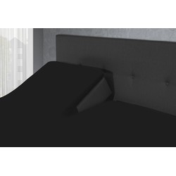 Dubbel Jersey Splittopper - Zwart - 160x200 cm - Jersey - Villa Park - Voor Matrassen Tot 506 CM