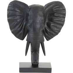 Light&living Ornament op voet 30x15x35,5 cm ELEPHANT mat zwart