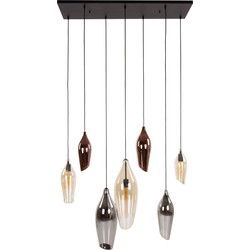 AnLi Style Hanglamp 4+3L Cocoon mix glass