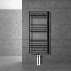Badkamerradiator Sahara 600x1200 mm antraciet recht met middenaansluiting