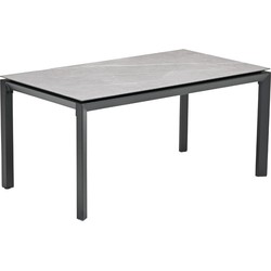 Domingo tafel - 160x90 cm - carbon black - Centostone sicilian grey