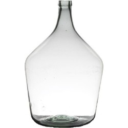Luxe stijlvolle flessen bloemenvaas B34 x H50 cm transparant glas - Vazen