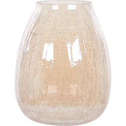 Beliani LIKOPORIA - Bloemenvaas-Beige-Glas