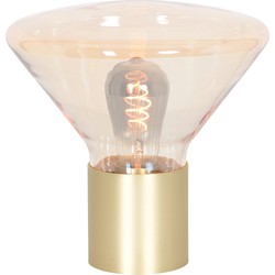 Steinhauer tafellamp Ambiance - amberkleurig - metaal - 26 cm - E27 fitting - 3401ME