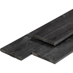 Midden-Europees grenen tuinplank gedroogd, zwart gespoten, geschaafd 4rh 1,6 x 14,0 x 180 cm Tuindeco