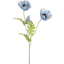 Greenmoods Kunstbloem Poppy - Papaver rhoeas - Nep plant - 1 Stuk - 73cm - Blauw -