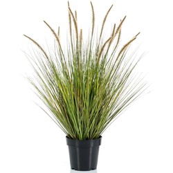 Kunstplant groen gras sprieten 85 cm. - Kunstplanten