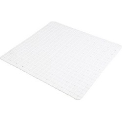 Urban Living Badkamer/douche anti slip mat - rubber - voor op de vloer - parel wit - 55 x 55 cm - Badmatjes