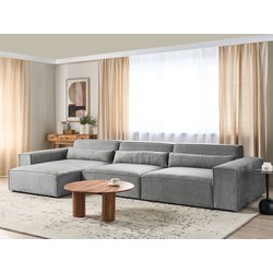 Beliani HELLNAR - Modulaire Sofa-Grijs-Polyester